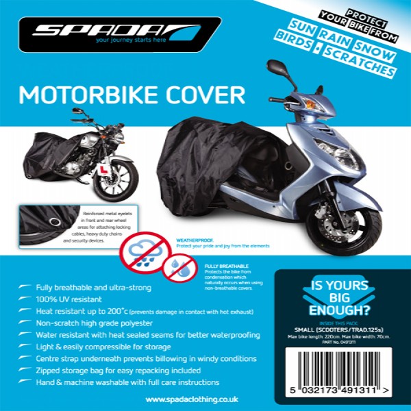 Spada Spada Motorcycle Cover-Small [Small Scooters/Traditional 125's]